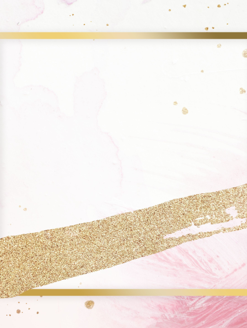 Gold square frame on a feminine pink background